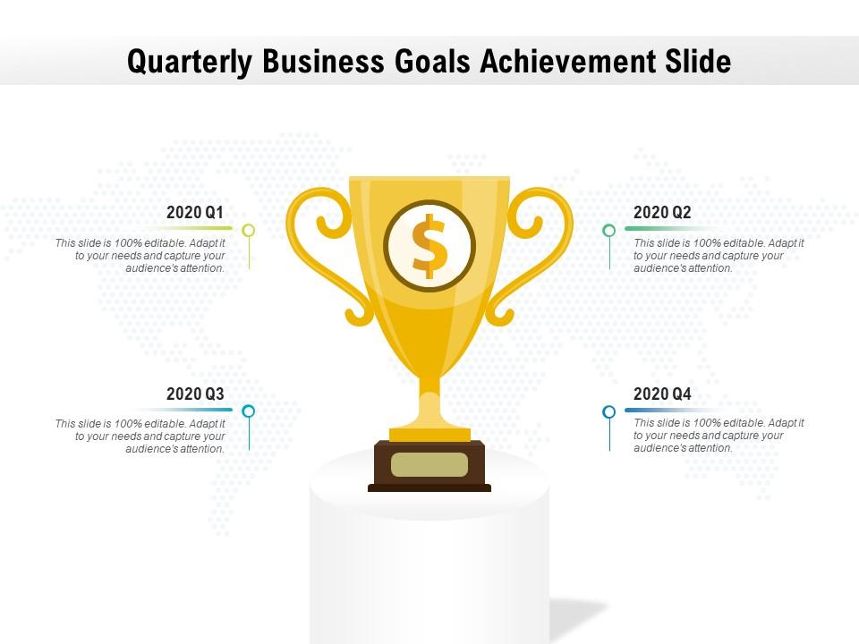 Quarterly Business Goals Achievement Slide