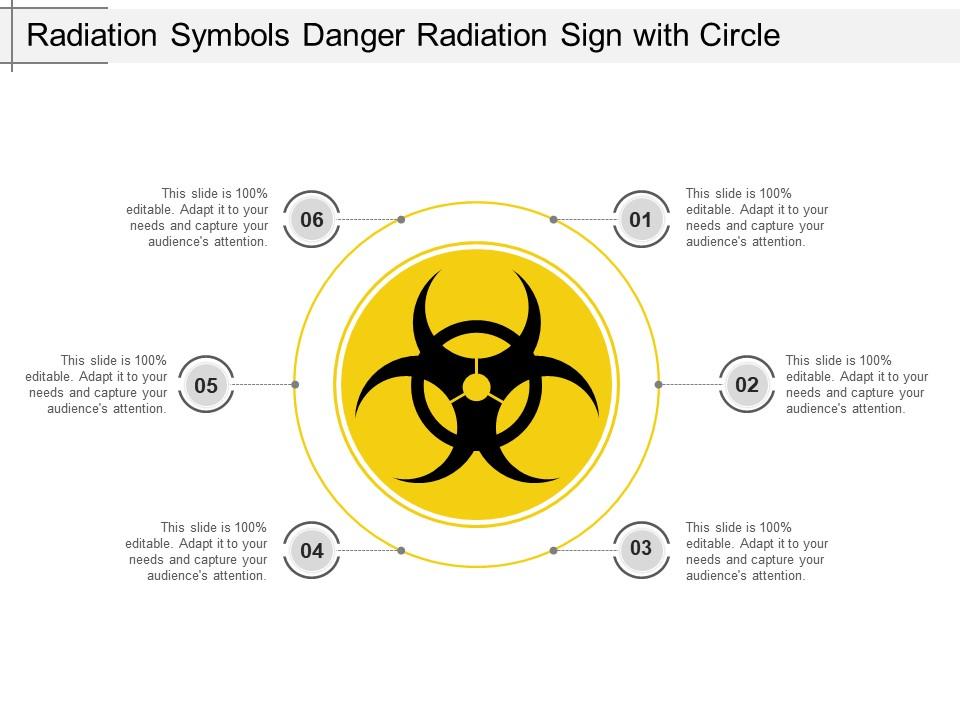 Radiation symbols danger radiation sign with circle ppt slide Slide01