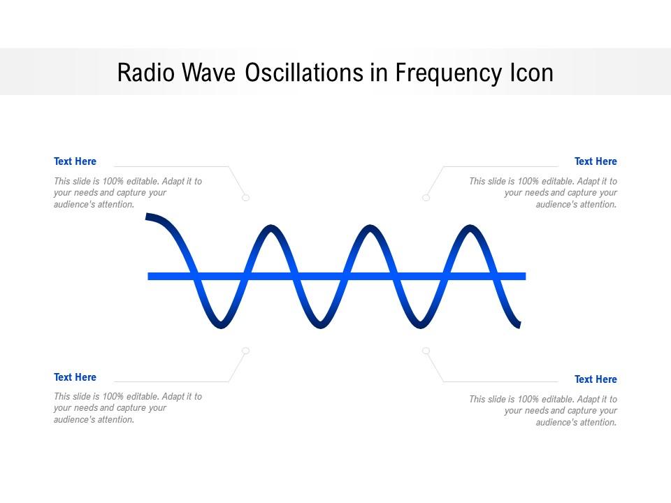 Radio Wave Oscillations In Frequency Icon Presentation Graphics Presentation PowerPoint