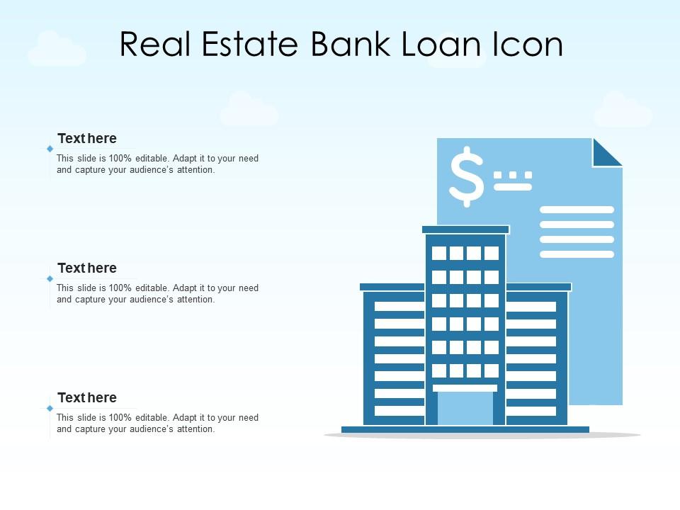 Real Estate Bank Loan Icon