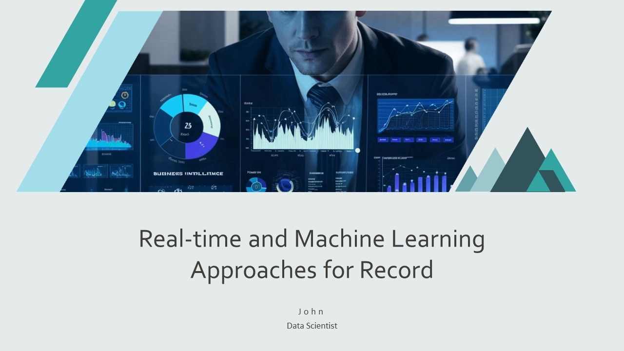 Real Time And Machine Learning Approaches For Record PPT Mockup AT