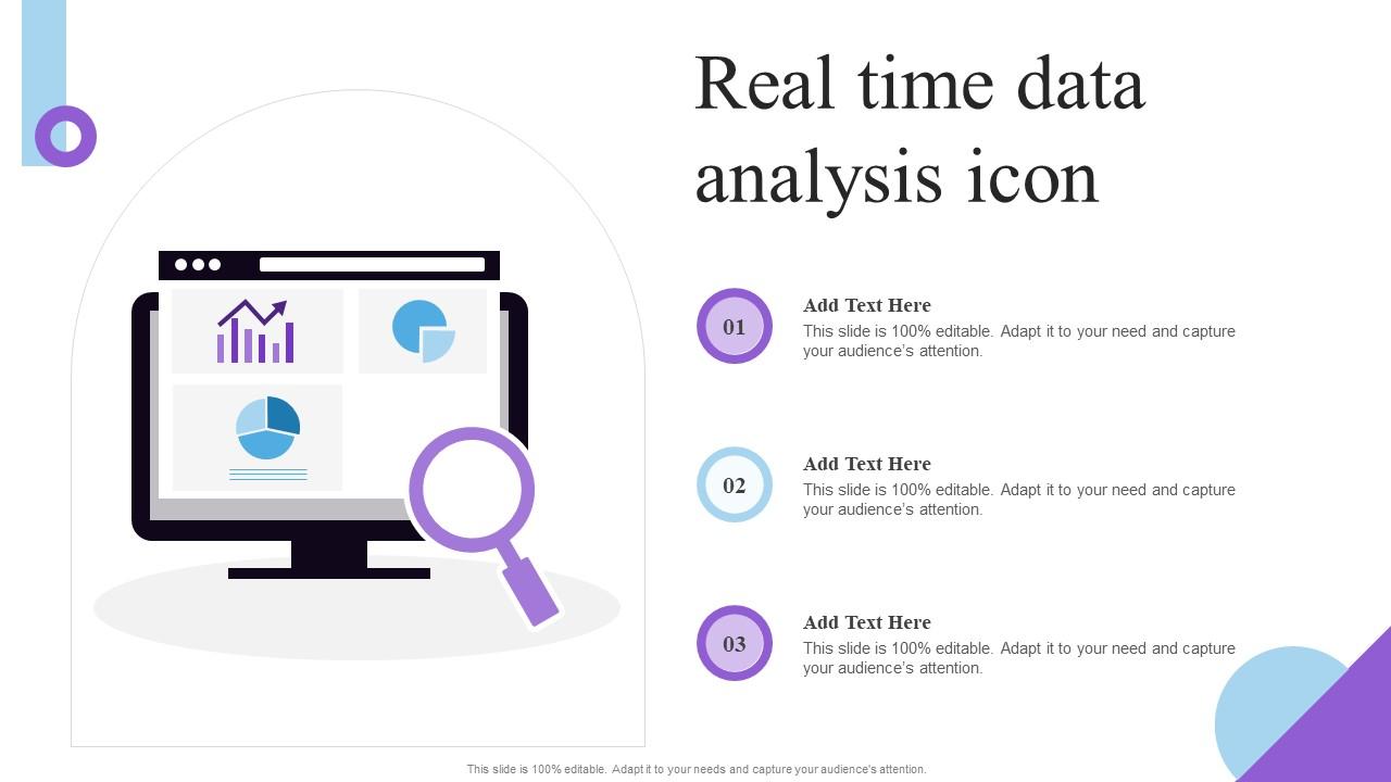 real-time-data-analysis-icon-ppt-template