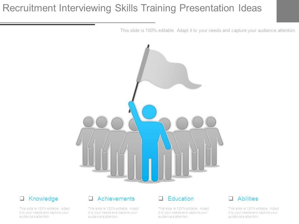 Recruitment interviewing skills training presentation ideas Slide01