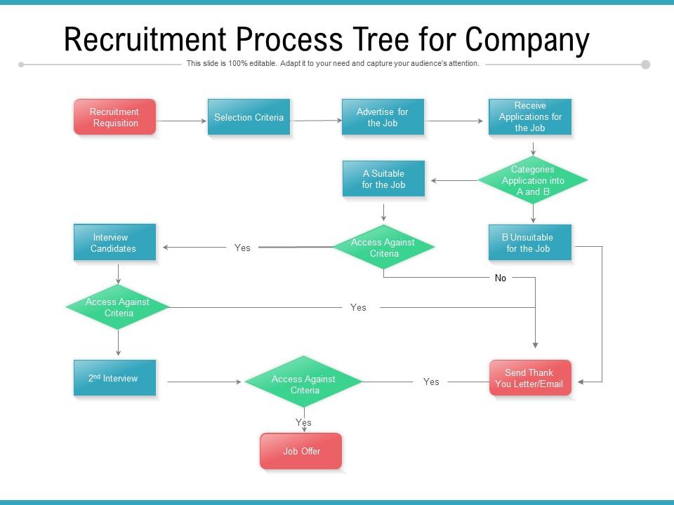 Recruitment process tree for company