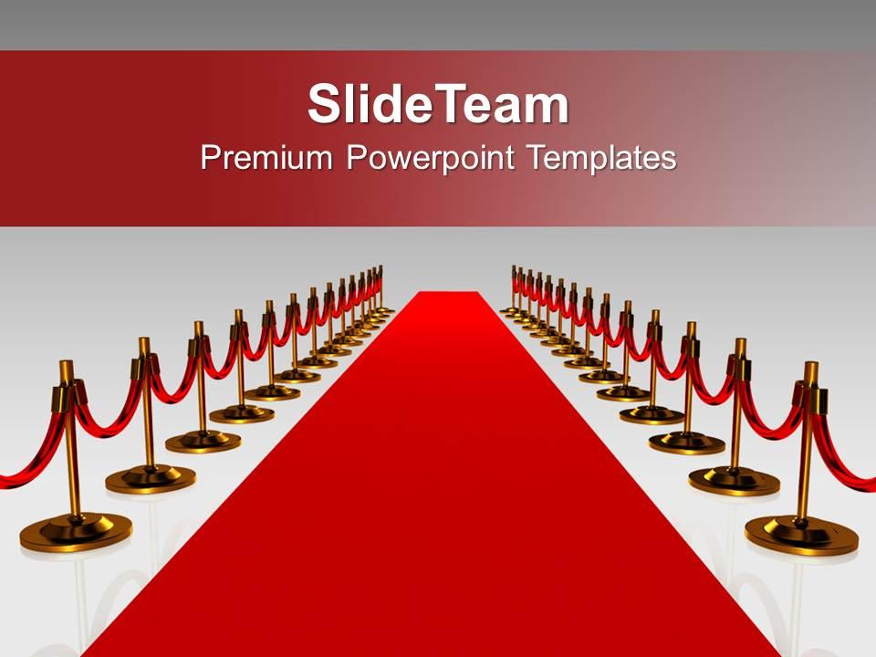 Red carpet for award winners success powerpoint templates ppt themes and graphics 0313 Slide01