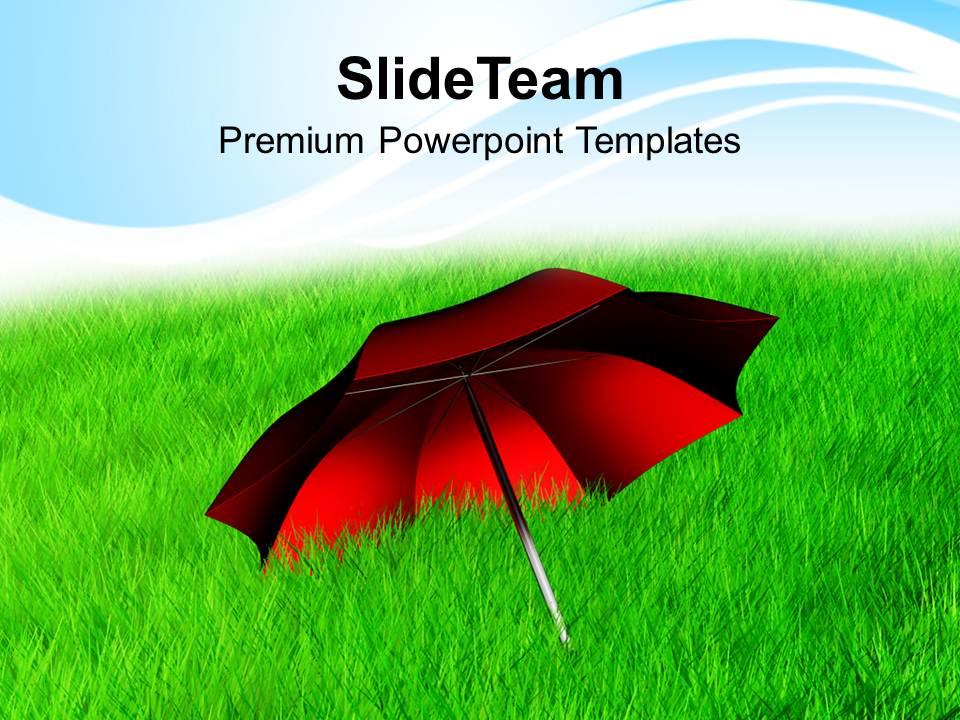 red_umbrella_in_grass_nature_powerpoint_templates_ppt_themes_and_graphics_Slide01