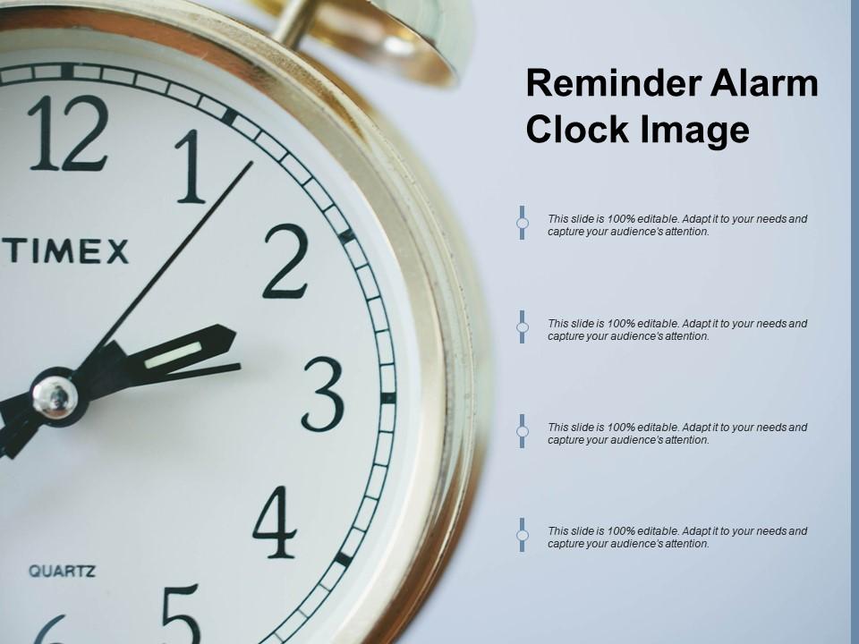 Reminder Alarm Clock Image PowerPoint Templates Backgrounds