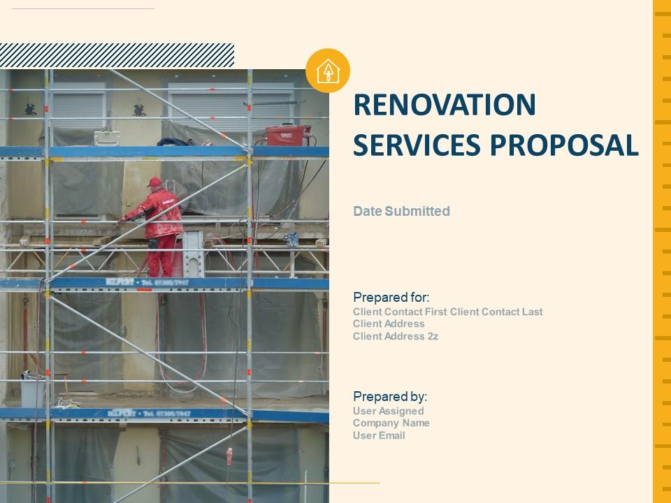 Renovation Services Proposal Powerpoint Presentation Slides Slide01