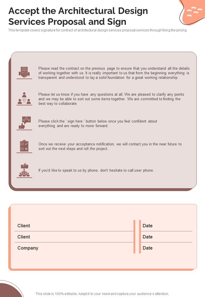 Request Proposal Accept The Architectural Design Services Proposal And