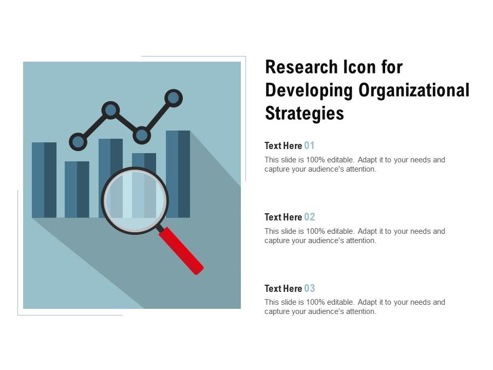 Research icon for developing organizational strategies