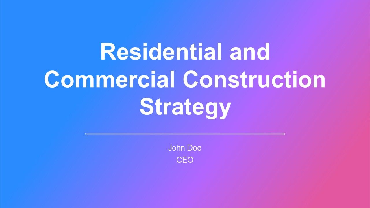 Residential And Commercial Construction Strategy PPT Mockup AT Residential And Commercial Construction Strategy PPT Mockup AT