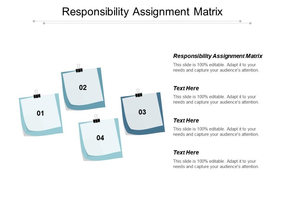Responsibility assignment matrix ppt powerpoint presentation model good cpb Slide01
