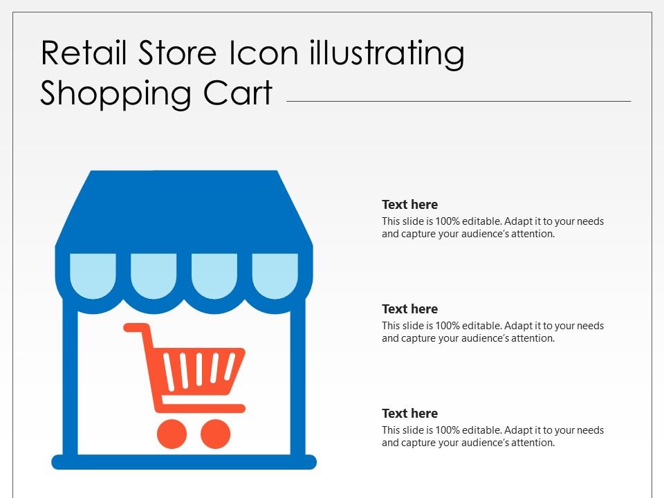 Retail store icon illustrating shopping cart Slide01