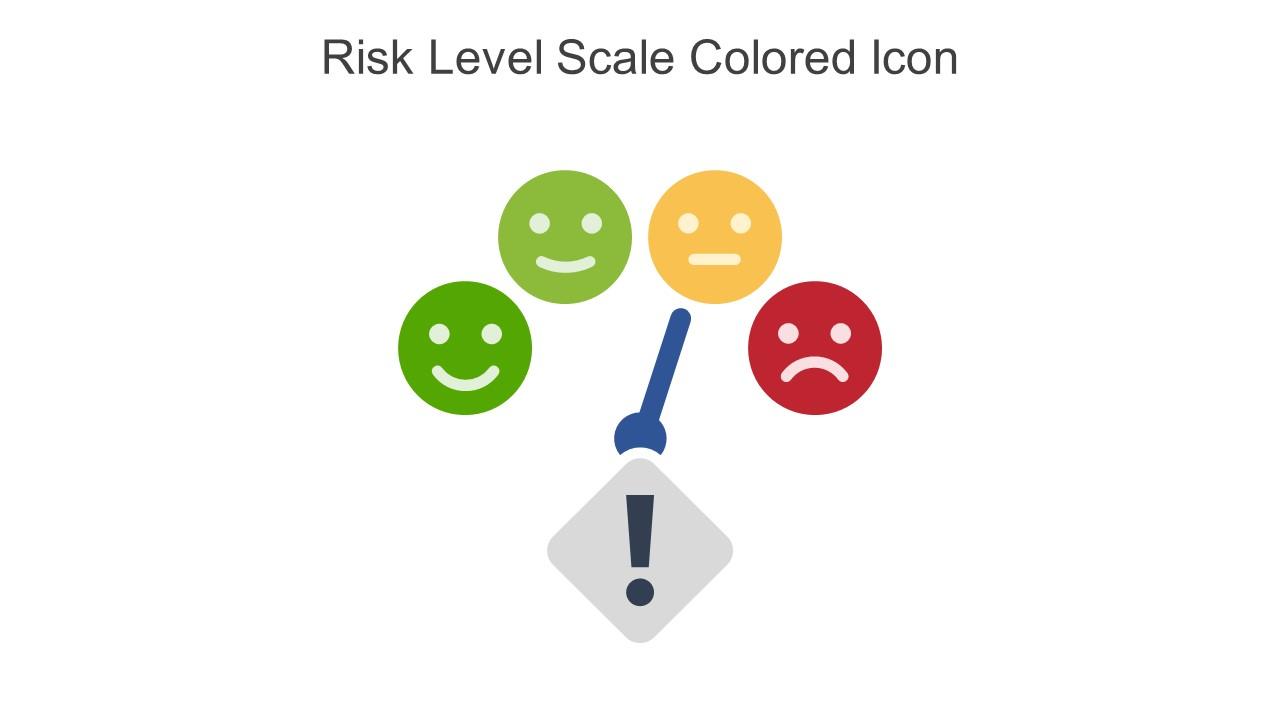 Risk Level Scale Colored Icon in powerpoint pptx png and editable eps