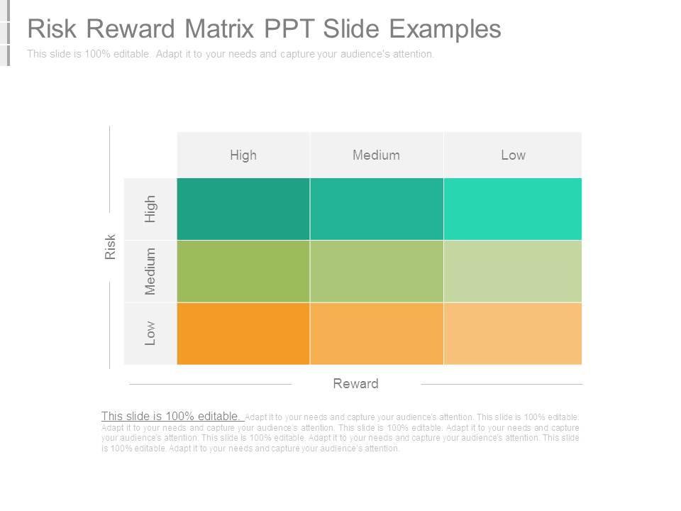 Risk reward matrix ppt slide examples Slide01