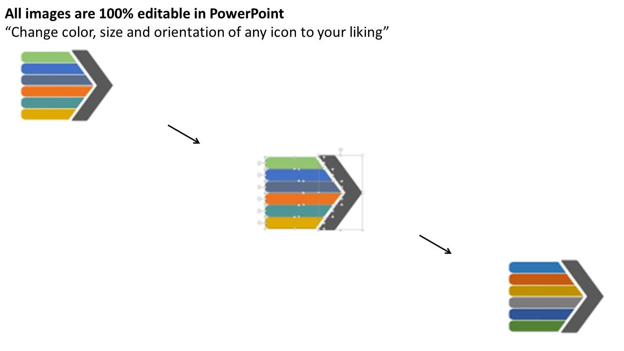 Top 10 Rj Linear Arrow With Six Text Boxes And Icons Flat Powerpoint ...