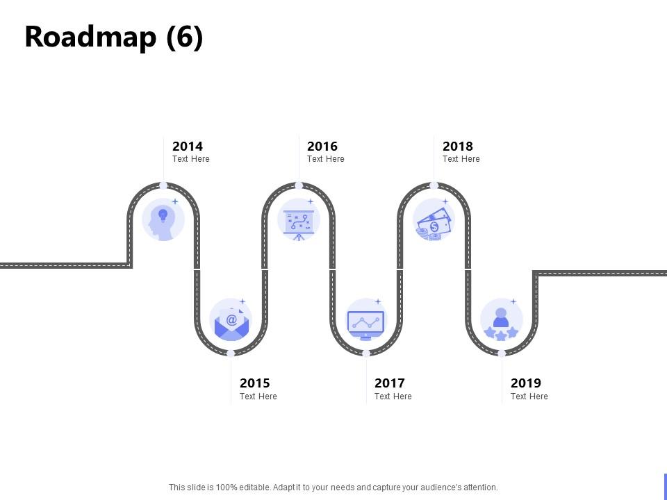 Roadmap 2014 to 2019 ppt powerpoint presentation outline show Slide01