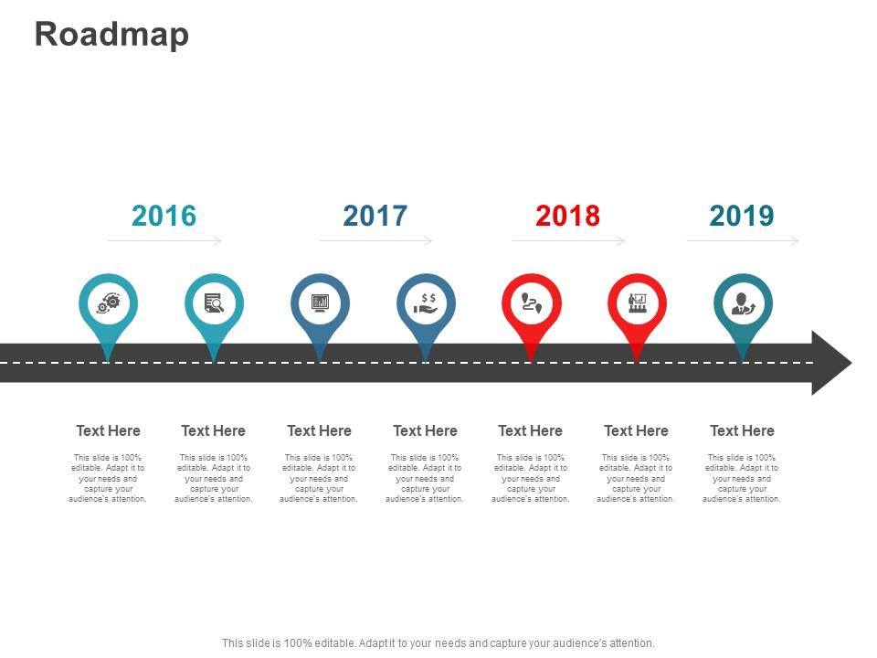 Roadmap 2016 to 2019 c896 ppt powerpoint presentation ideas files