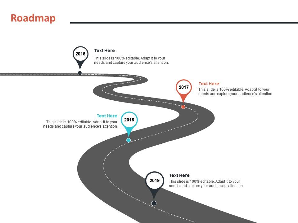 Roadmap stage 2016 to 2019 l586 ppt powerpoint presentation styles summary Slide01