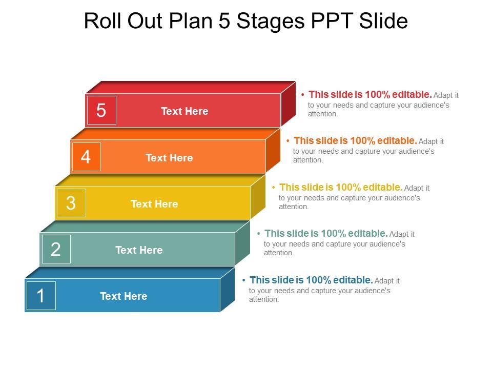 Roll Out Plan 5 Stages Ppt Slide PowerPoint Templates Designs PPT