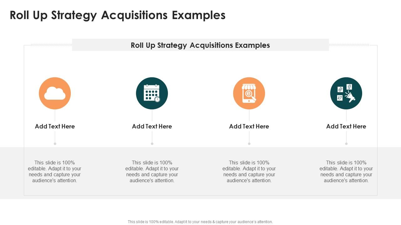 Roll Up Strategy Acquisitions Examples In Powerpoint And Google Slides