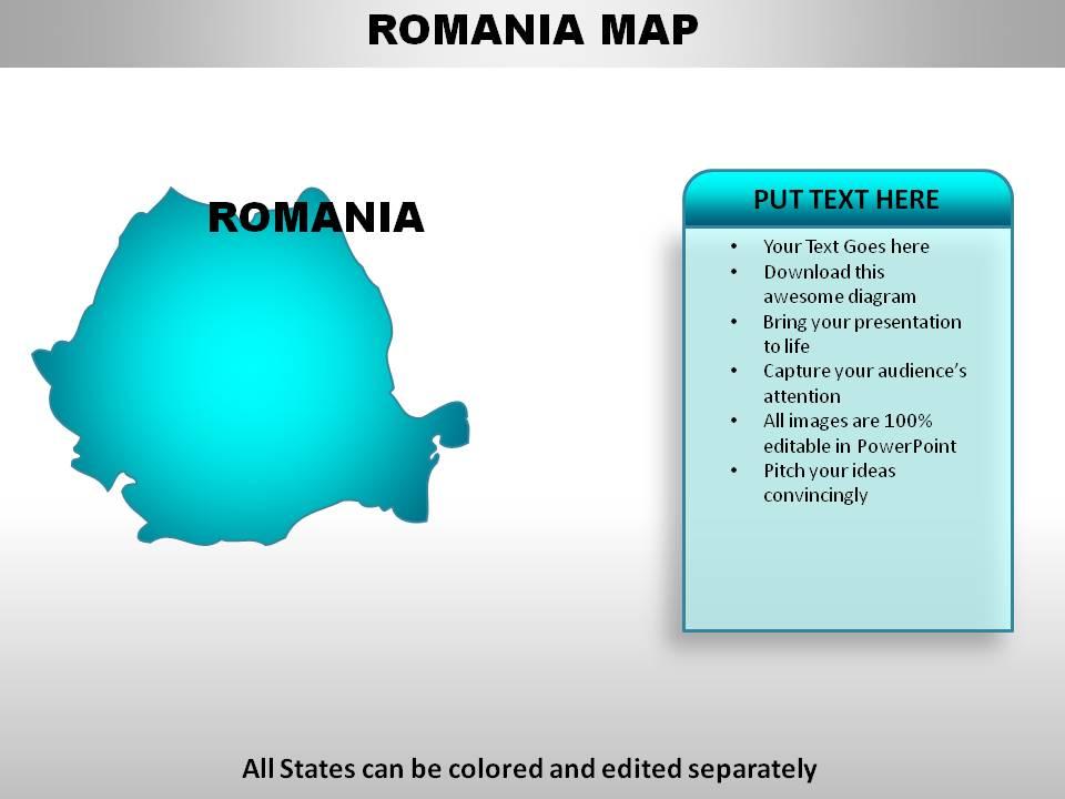 Romania country powerpoint maps Slide01