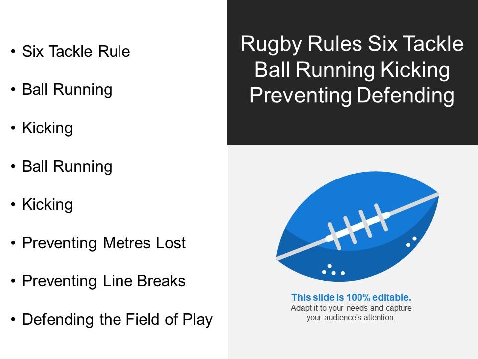 Rugby Rules Six Tackle Ball Running Kicking Preventing Defending