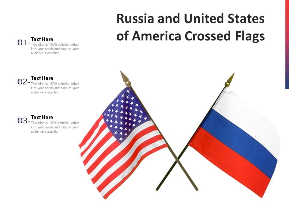 Russia and united states of america crossed flags Slide01