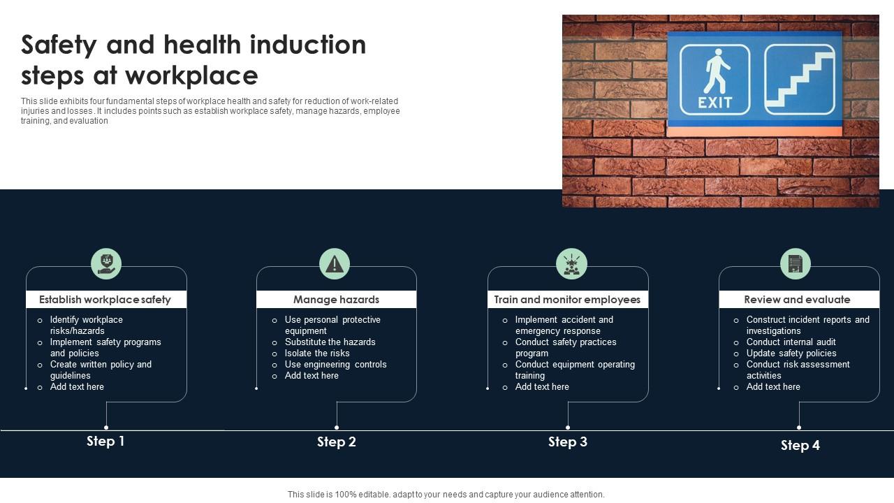 Safety And Health Induction Steps At Workplace