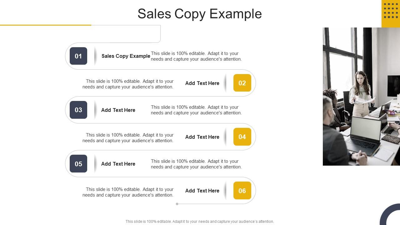 Sales Copy Example In Powerpoint And Google Slides Cpb