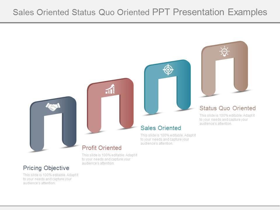 Sales Oriented Status Quo Oriented Ppt Presentation Examples