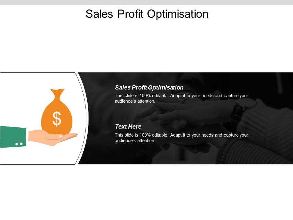 Sales profit optimisation ppt powerpoint presentation inspiration visuals cpb Slide01