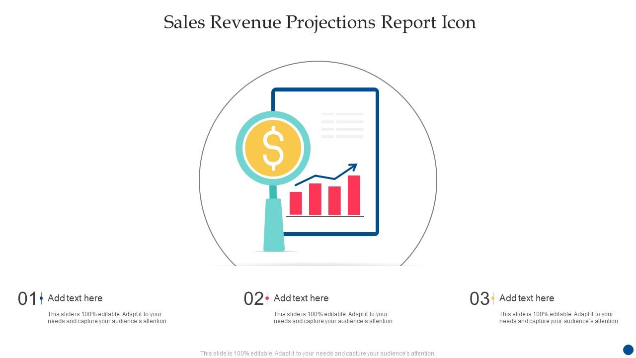 Sales Revenue Projections Report Icon Sales Revenue Projections Report Icon