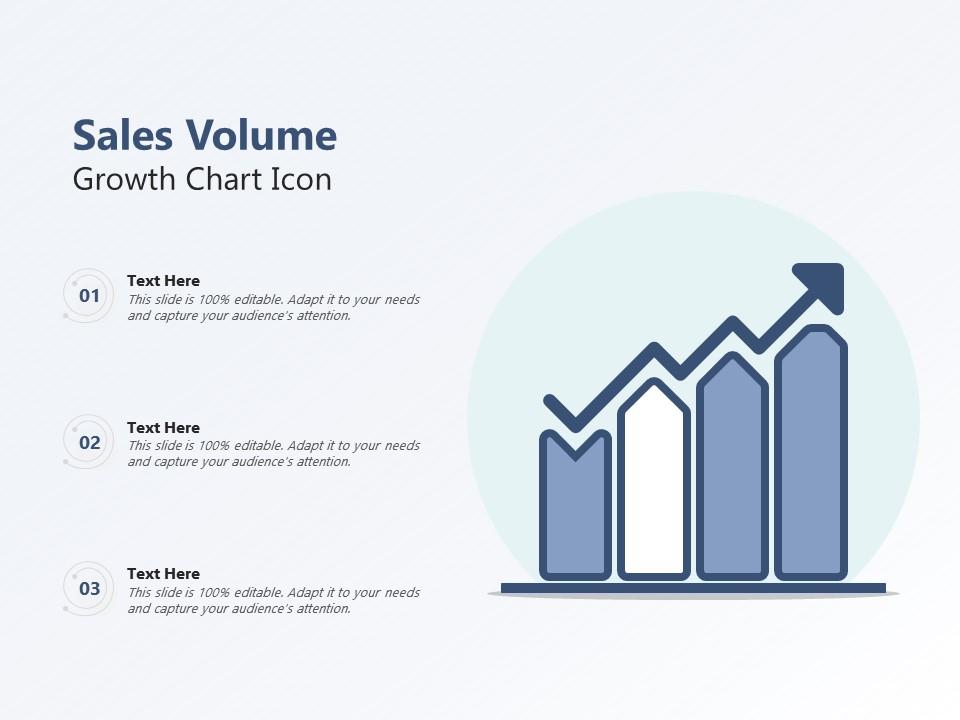 Sales Volume Growth Chart Icon | Presentation Graphics | Presentation ...