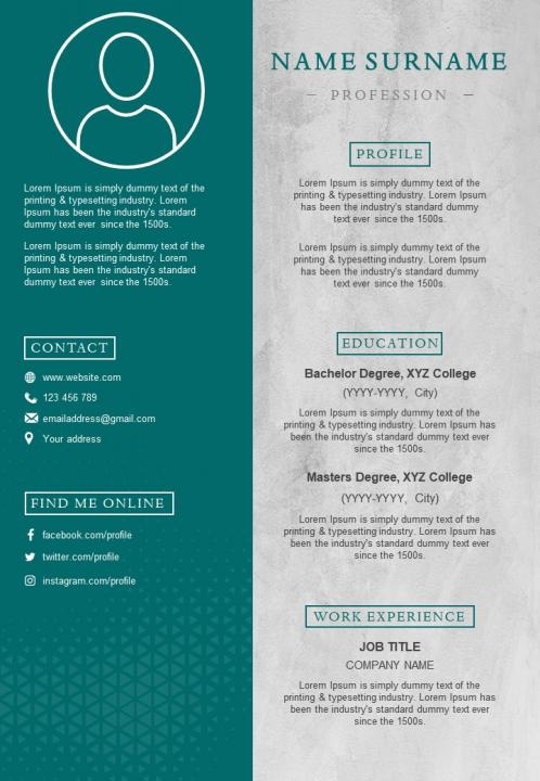 Sample CV Format With Skills And - Sample Cv Format With Skills And Reference Section Slide01 