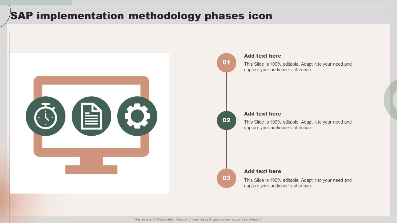 SAP Implementation Methodology Phases Icon PPT PowerPoint