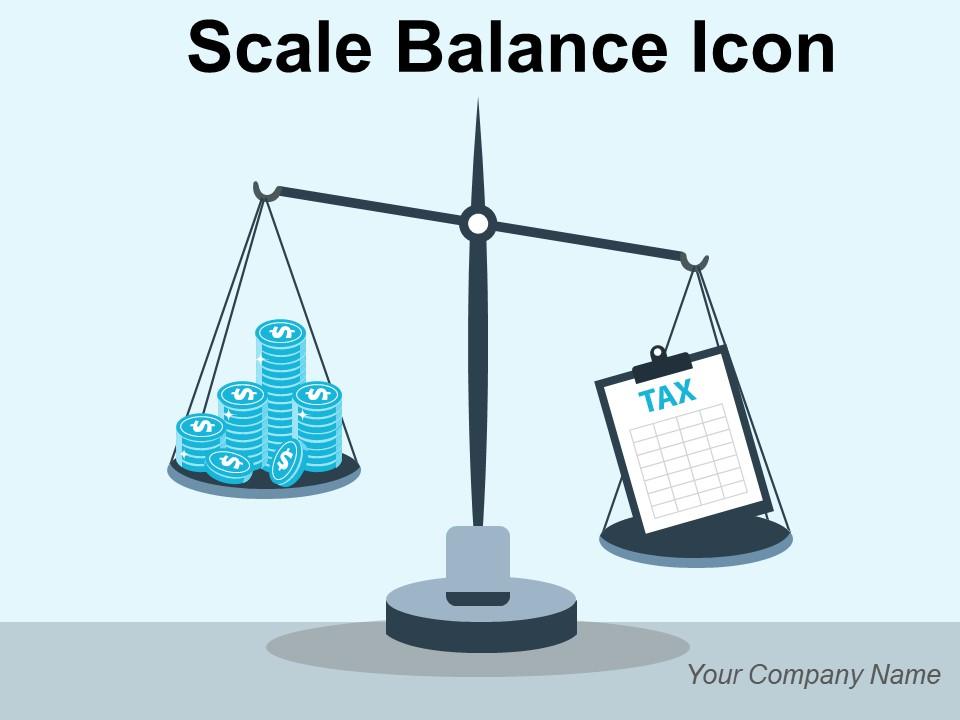 Scale Balance Icon Holding Circle Presentation Chart Document Dollar Property Money Bags Briefcase