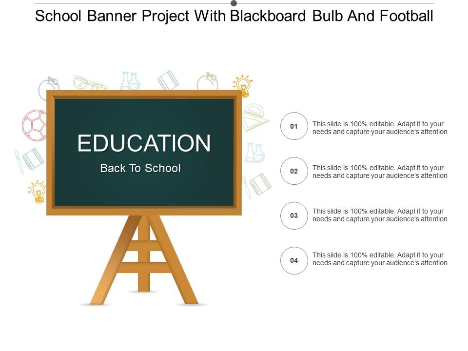 37689778 style variety 3 blackboard 4 piece powerpoint presentation diagram infographic slide Slide01