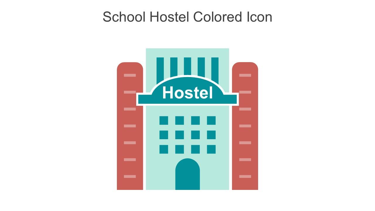 School Hostel Colored Icon In Powerpoint Pptx Png And Editable Eps ...