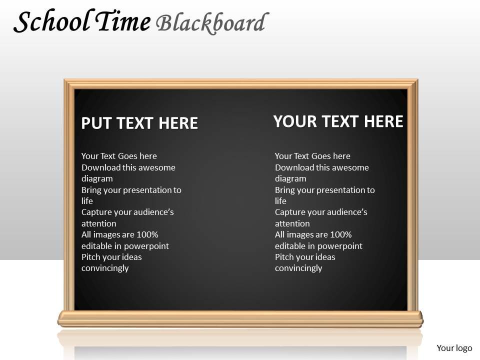 53231804 style variety 3 blackboard 1 piece powerpoint presentation diagram infographic slide Slide01