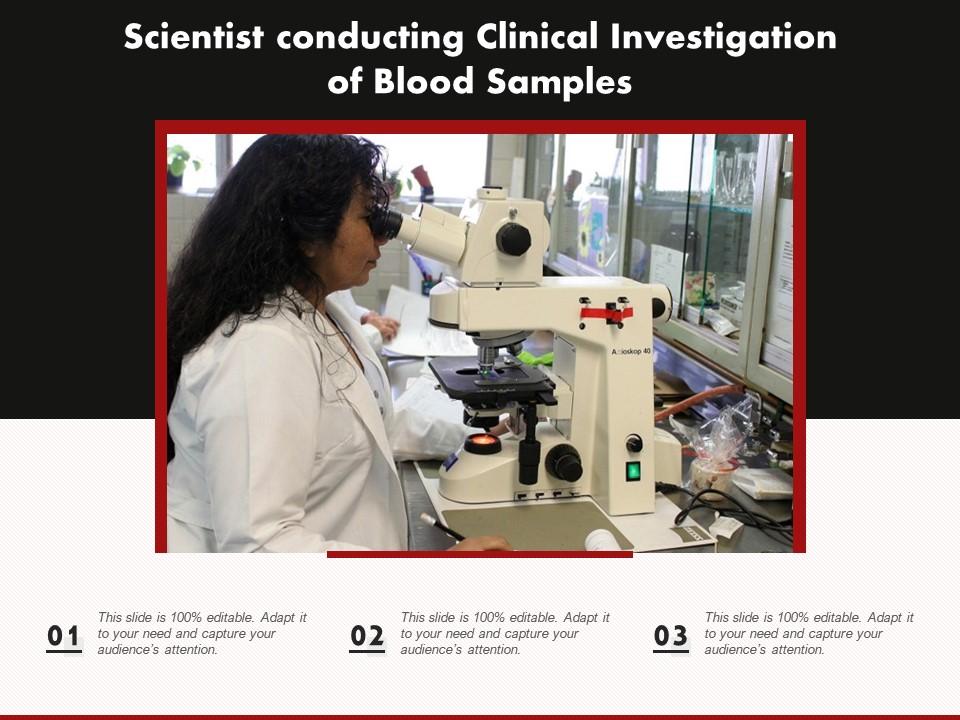 Scientist Conducting Clinical Investigation Of Blood Samples