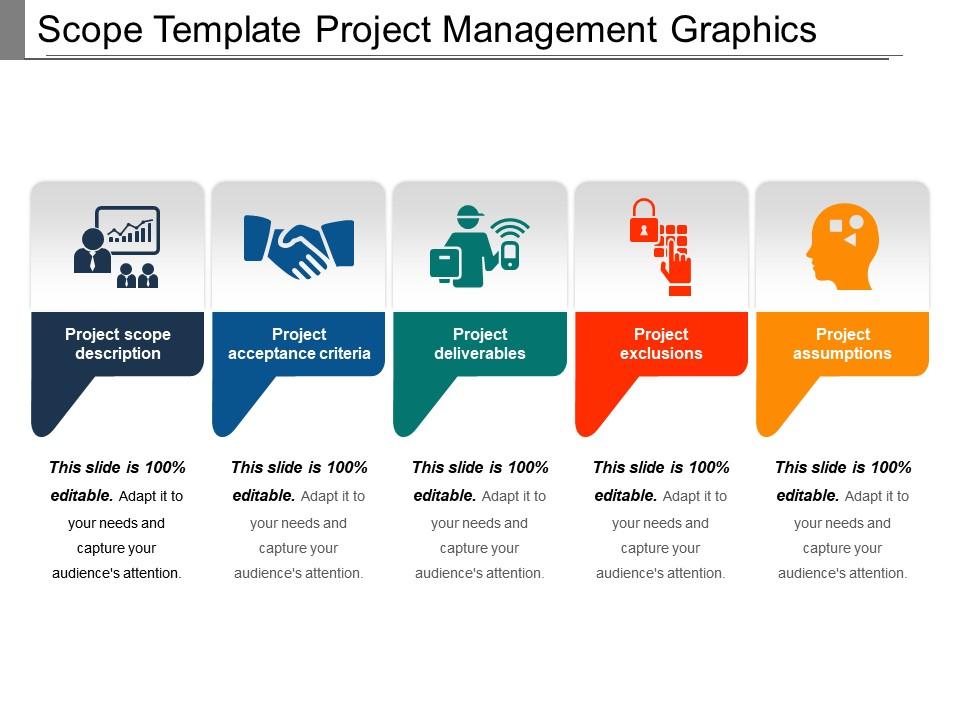 Scope template project management graphics ppt icon Slide01