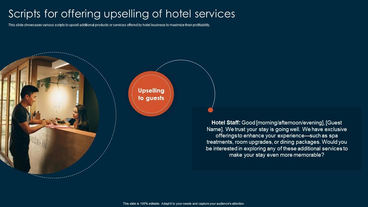 Scripts For Offering Upselling Of Hotel Services Bridging Performance