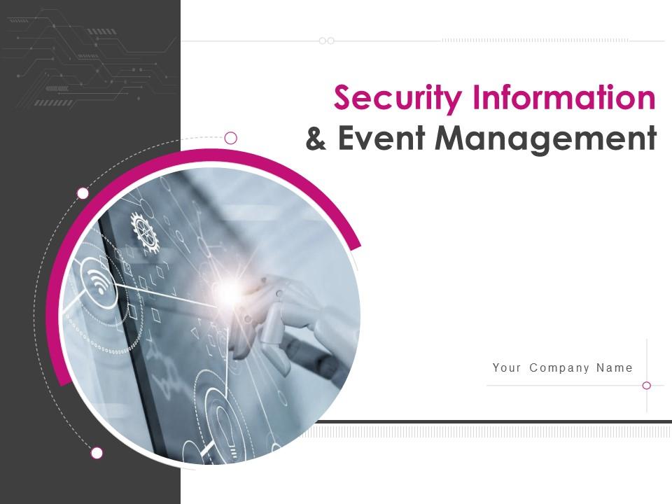 Security information and event management powerpoint presentation slides Slide01