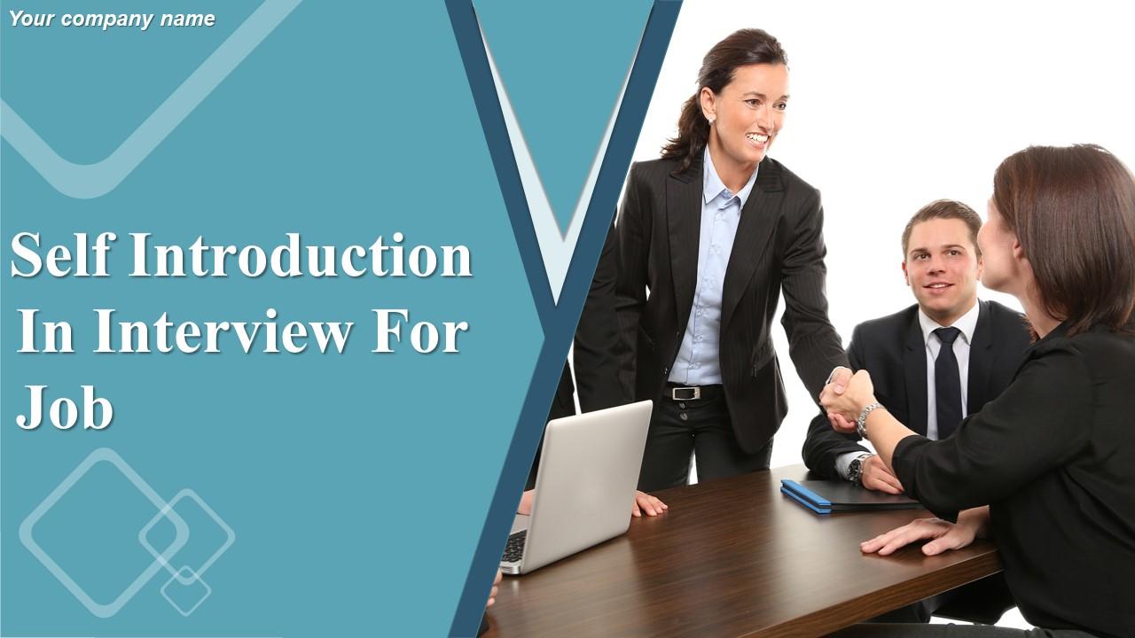 Self Introduction In Interview For Job Powerpoint Presentation Slides Slide01