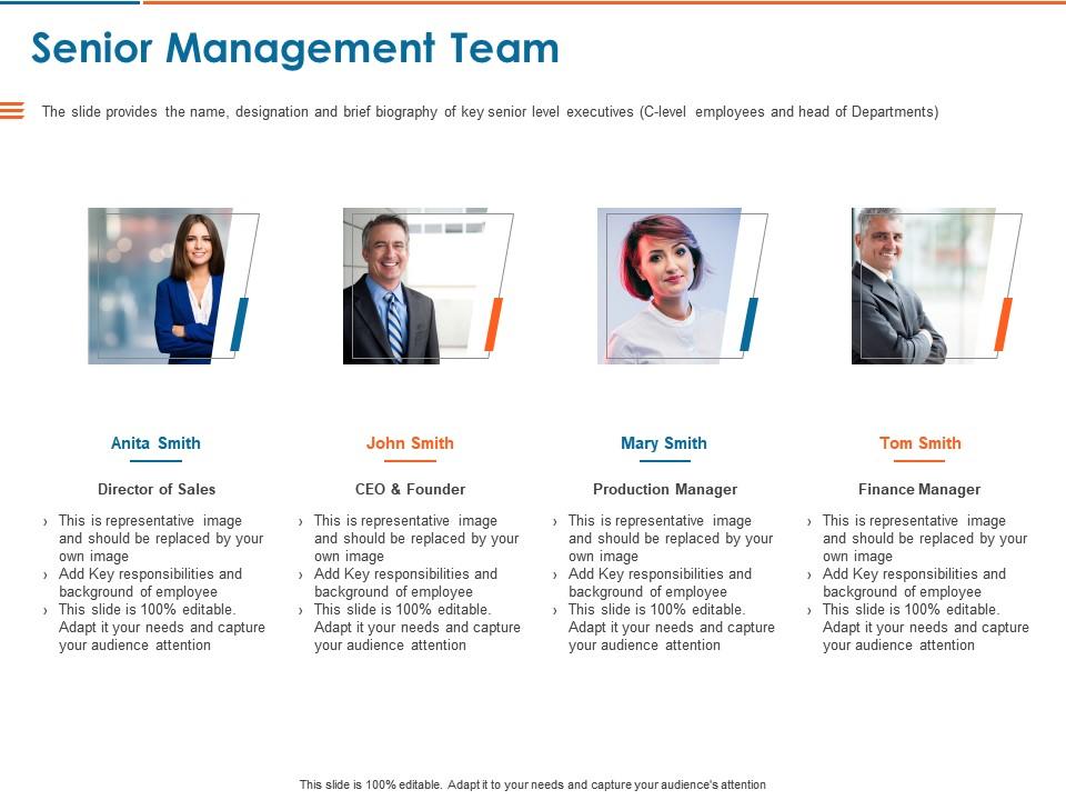 senior management presentation template