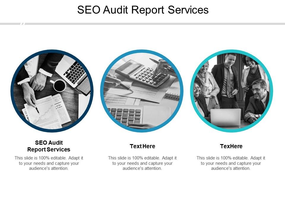 Seo audit report services ppt powerpoint presentation layouts shapes cpb Slide01
