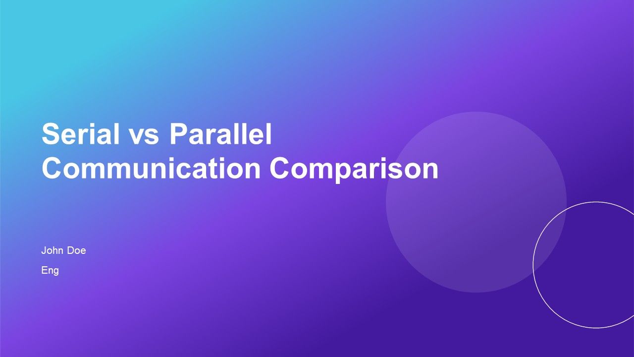 Serial Vs Parallel Communication Comparison PPT Template AT Serial Vs Parallel Communication Comparison PPT Template AT