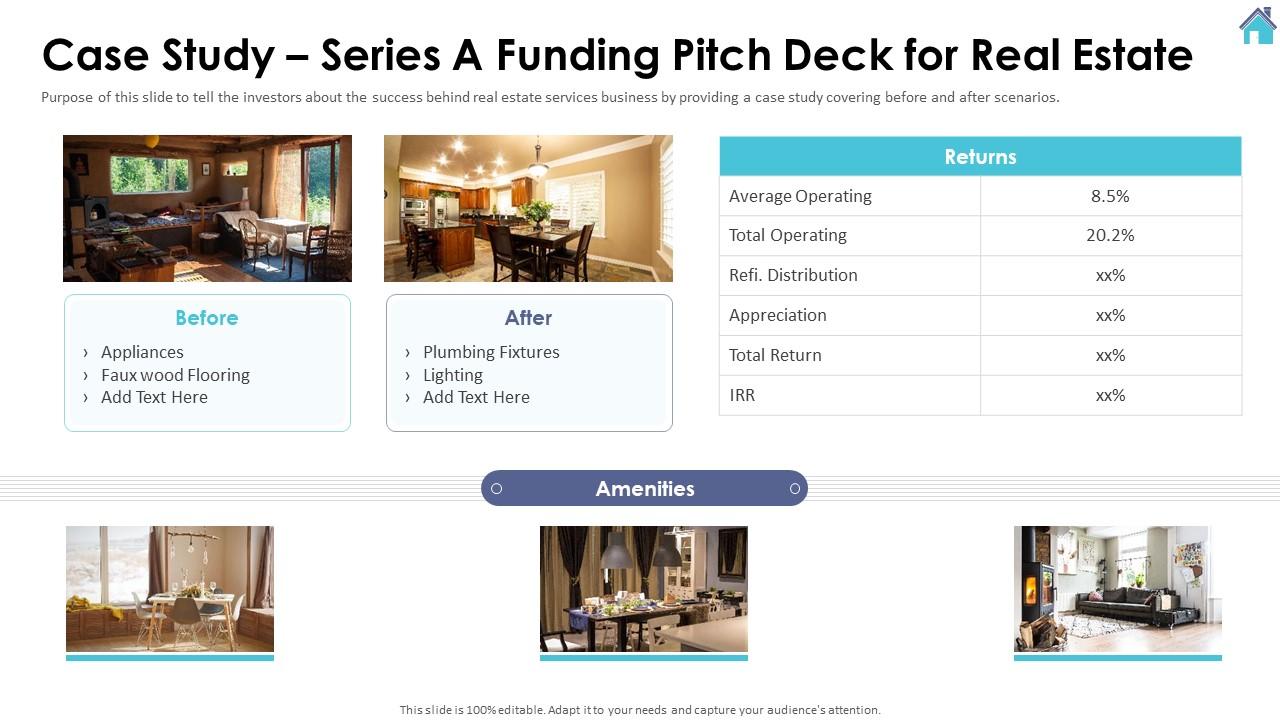 Series A Investor Funding Elevator Case Study Series A Funding Pitch Deck For Real Estate Slide01