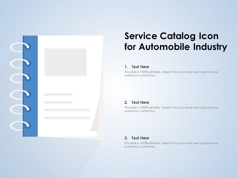 Service catalog icon for automobile industry Slide01